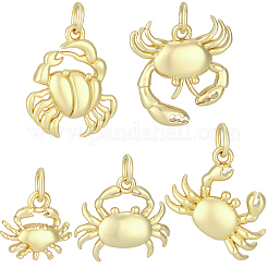 10Pcs 5 Styles Brass Pendants&nbsp;KK-BBC0028-06