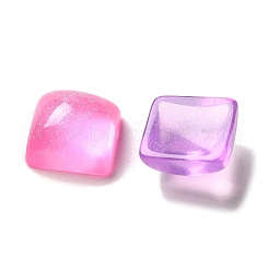Transparent Resin Decoden Cabochons with Glitter Powder&nbsp;RESI-E053-08B