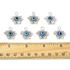 ナザールボンジュウ合金樹脂ペンダント10個  鉄パーツ  アンティークシルバー＆プラチナ  18.5mm  穴：3.2mm&nbsp;PALLOY-FS00058-02