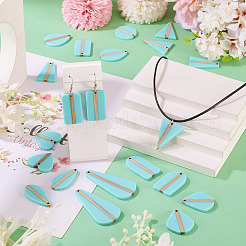 20Pcs 10 Styles Opaque Resin & Wood Pendants Sets&nbsp;RESI-TA0004-63A