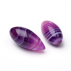 天然縞アゲート /縞瑪瑙ビーズ  片穴  染め＆加熱  ティアドロップ  21.5~23.5x10.5mm  穴：1mm&nbsp;G-L514-020A