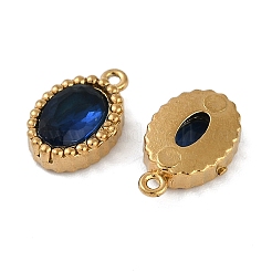 Ion Plating(IP) 304 Stainless Steel Micro Pave Cubic Zirconia Charms&nbsp;STAS-K256-19G-10