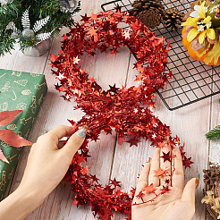 PVC Sparkly Star Metallic Garland with Iron Wire&nbsp;AJEW-TAC0034-08B
