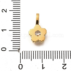 304ステンレススチールラインストーンペンダント  イオンプレーティング（ip）  スターのチャーム  透明  14.5x8.5x3.5mm  穴：4.5x2.5mm&nbsp;STAS-M109-07G-07