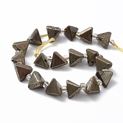 Natural Pyrite Beads Strands&nbsp;G-E590-04