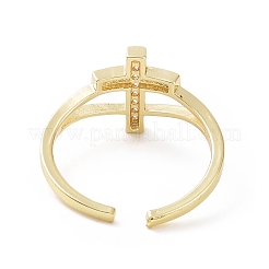 Brass Micro Pave Cubic Zirconia Rings&nbsp;RJEW-E072-01G