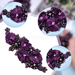 Polyester & Rhinestone Costume Accessories&nbsp;PATC-WH0003-57A