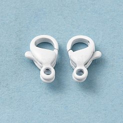 スプレー塗装された304ステンレススチールのロブスタークロウ留め金  ホワイト  9.5x6x3mm  穴：1.2mm&nbsp;LS-STAS-R120-01A-01