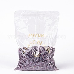 MIYUKIラウンドロカイユビーズ  日本製シードビーズ  8/0  （rr302)クラレットレインボーゴールド光沢  3mm  穴：1mm  約19000~20500個/ポンド&nbsp;SEED-G008-RR0302