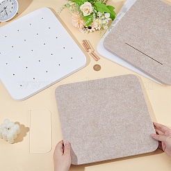 4Pcs 4 Styles Square Felt Self-adhesive Bulletin Board&nbsp;AJEW-OC0015-49