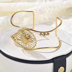304 Stainless Steel Cuff Bangles for Women&nbsp;BJEW-Z091-05G-02