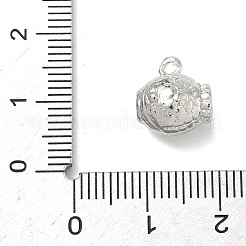 Brass Micro Pave Clear Cubic Zirconia Pendants&nbsp;KK-I476-04P