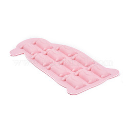 食品グレードのシリコンモールド  フォンダン型  DIYケーキデコレーション用  チョコレート  キャンディ  UVレジン＆エポキシ樹脂ジュエリー作り  ペンギン  ピンク  196x112x10.5mm  ペンギン：37x17.5mm&nbsp;LS-DIY-L025-023