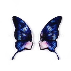Epoxy Resin Butterfly Wings with Lady Face Cabochons&nbsp;RESI-N045-05C