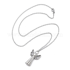 304 Stainless Steel Angel Urn Ashes Necklaces&nbsp;STAS-Z106-06P