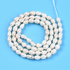 Natural Cultured Freshwater Pearl Beads Strands&nbsp;PEAR-N012-03O-01