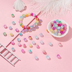 Transparent Crackle Acrylic Beads&nbsp;CACR-N002-M