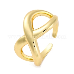 Rack Plating Brass Cuff Finger Rings for Women&nbsp;RJEW-M028-19G