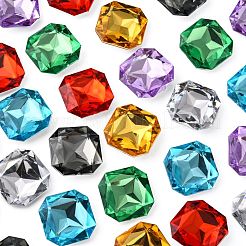 Imitation Taiwan Acrylic Rhinestone Cabochons&nbsp;GACR-A013-23x23mm-M