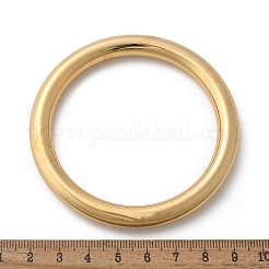女性用304ステンレススチールプレーンバングル  ゴールドカラー  1/4インチ（0.8cm）  内径：2-1/4インチ（5.85cm）&nbsp;BJEW-S161-10G