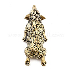 Brass Corgi Puppy Figurines Statues for Home Desktop Ornament Decor&nbsp;DJEW-Z008-01AB