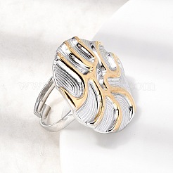 Ion Plating(IP) 304 Stainless Steel Finger Rings for Women&nbsp;RJEW-A093-01PG