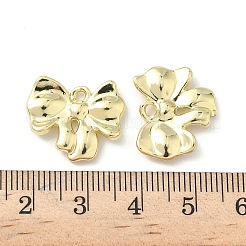 合金ペンダント  ラックめっき  蝶結び  ゴールドカラー  16x19x3mm  穴：1.8mm&nbsp;FIND-Z089-11G