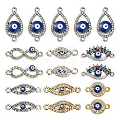 28Pcs 7 Style Alloy Links&nbsp;ENAM-LS0001-81