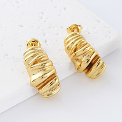 Irregular 304 Stainless Steel Twisted Stud Earrings for Women&nbsp;LS-FC7299