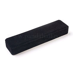ベルベットのネックレスボックス  アクセサリー箱  長方形  ブラック  21.8x5x3cm&nbsp;VBOX-L001-01B