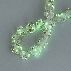 Luminous Handmade Gold Foil Glass Beads Strands&nbsp;FOIL-N029-01A
