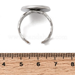 304ステンレス鋼リング部品  ラウンドベゼルカップリングセッティング  ステンレス鋼色  17.5mm  18mm  トレイのサイズ：16mm&nbsp;STAS-P454-06E-P
