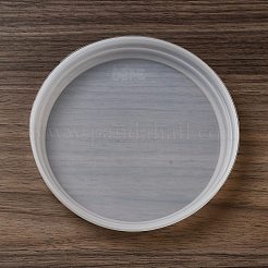 シリコンモールド  レジン型  UVレジン用  エポキシ樹脂工芸品作り  フラットラウンド  ホワイト  127x16mm  内径：110mm&nbsp;SIL-Z007-02B
