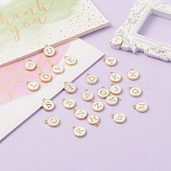 Initial Letter A~Z Alphabet Enamel Charms&nbsp;ENAM-Q437-07