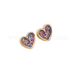 Valentine's Day Alloy & Acrylic Stud Earrings&nbsp;FS-WGF8EF2-02
