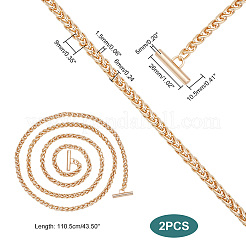 Zinc Alloy Wheat Chain Bag Handles&nbsp;FIND-WH0042-95G