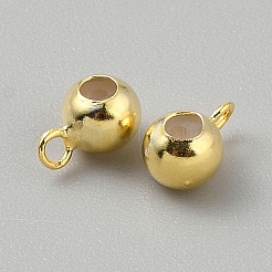 925 スターリングシルバーのチューブベイル  ループベイル  ゴム入り  ゴールドカラー  8x5.5x4.5mm  穴：1.4mm&nbsp;STER-WH0065-006C-G