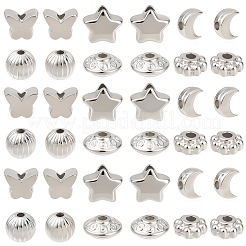 1200Pcs 6 Styles CCB Plastic Spacer Beads&nbsp;CCB-PA0001-09P
