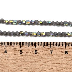 AB Color Plated Opaque Glass Beads Strands&nbsp;GLAA-G127-02B