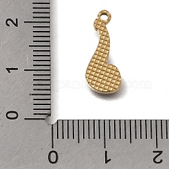 304ステンレススチールエナメルペンダント  パイプチャーム  イオンプレーティング（ip）  ゴールドカラー  17x7x1.4mm  穴：1.4mm&nbsp;SA-CBAA2E4-11G