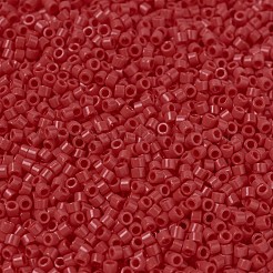 MIYUKIデリカビーズ小  シリンダー  日本製シードビーズ  15/0  （dbs0723)不透明な赤  1.1x1.3mm  穴：0.7mm  約175000個/袋  50 G /袋&nbsp;SEED-X0054-DBS0723