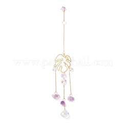 Hanging Crystal Aurora Wind Chimes&nbsp;HJEW-Z003-01