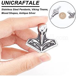 2Pcs 2 Style 316 Surgical Stainless Steel Pendants&nbsp;STAS-UN0039-75