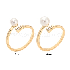 Brass Micro Pave Clear Cubic Zirconia Peg Bails Cuff Finger Ring Settings&nbsp;KK-T056-117G-NF