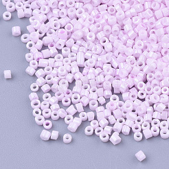ガラスシリンダービーズ  シードビーズ  セイロン  丸い穴  パールピンク  1.5~2x1~2mm  穴：0.8mm  約8000個/袋  約85~95 G /袋&nbsp;SEED-Q036-01A-F03