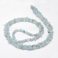 Chips Natural Aquamarine Beads Strands&nbsp;G-N0164-51