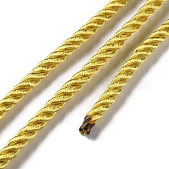 ナイロンねじり丸紐  バッグのストラップ作りに  ダークカーキ  5~5.5mm  約10.94ヤード（10m）/ロール&nbsp;NWIR-S001-01P