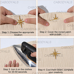 100Pcs 2 Colors Computerized Embroidery Cloth Iron on/Sew on Patches&nbsp;DIY-CY0001-66