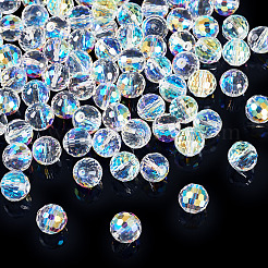 80Pcs AB Color Plated Glass Beads&nbsp;EGLA-TA0013-01A