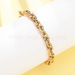 304 Stainless Steel Cable Chain Bracelets for Women Men&nbsp;BJEW-F529-04G